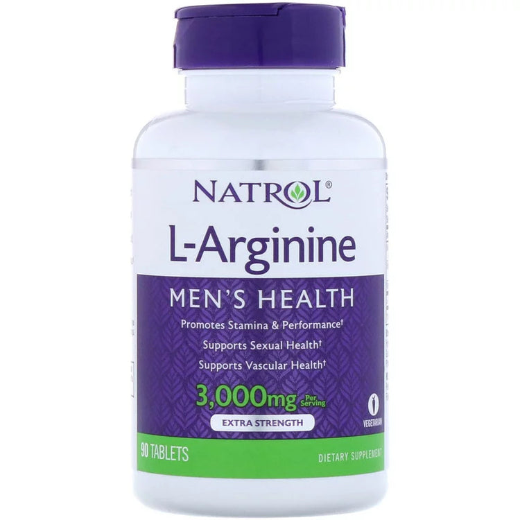 Natrol L-Arginine 1000 mg 90 Tablets - Dietary Supplement