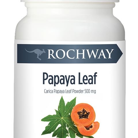 Rochway Organic Papaya/Paw Paw Leaf Extract 60 Capsules