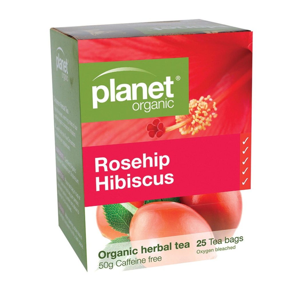 Planet Organic Rosehip Hibiscus Herbal Tea x 25 Tea Bags